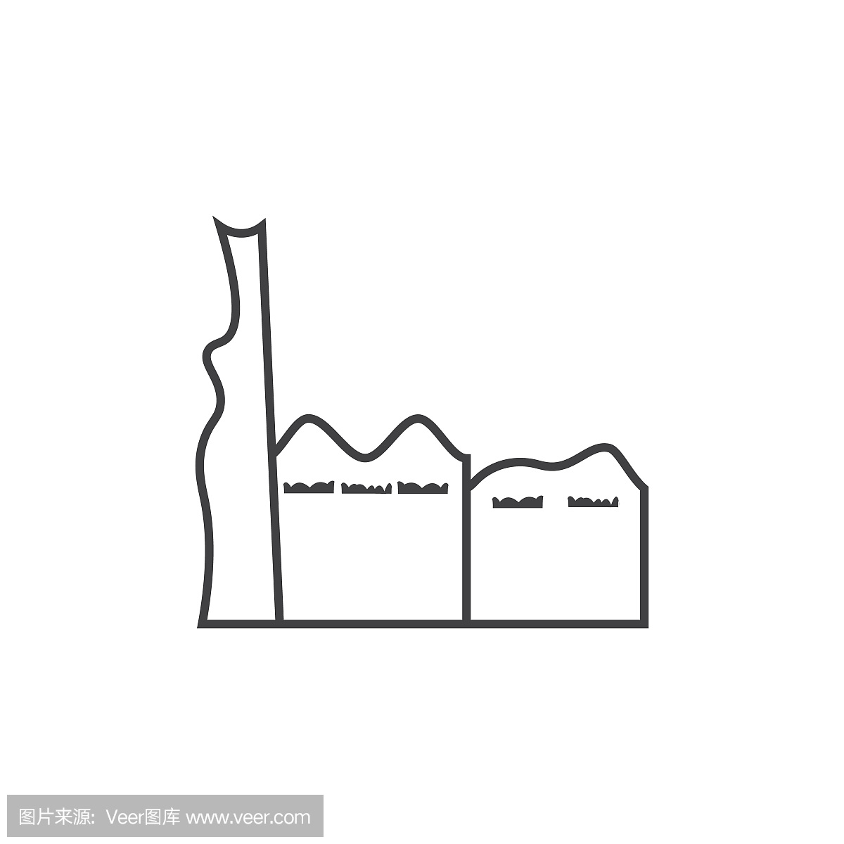 factory breakdown outline icon vector design illustration